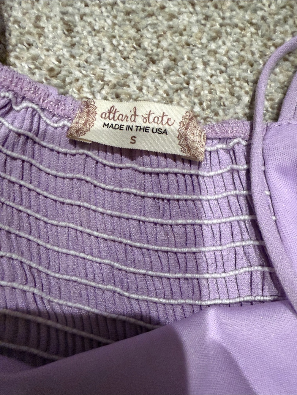 Altar'd State Lilac Ruffle Mini Dress - Picture 2 of 2